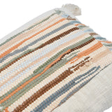 Woven Cotton Slub Striped Lumbar Pillow