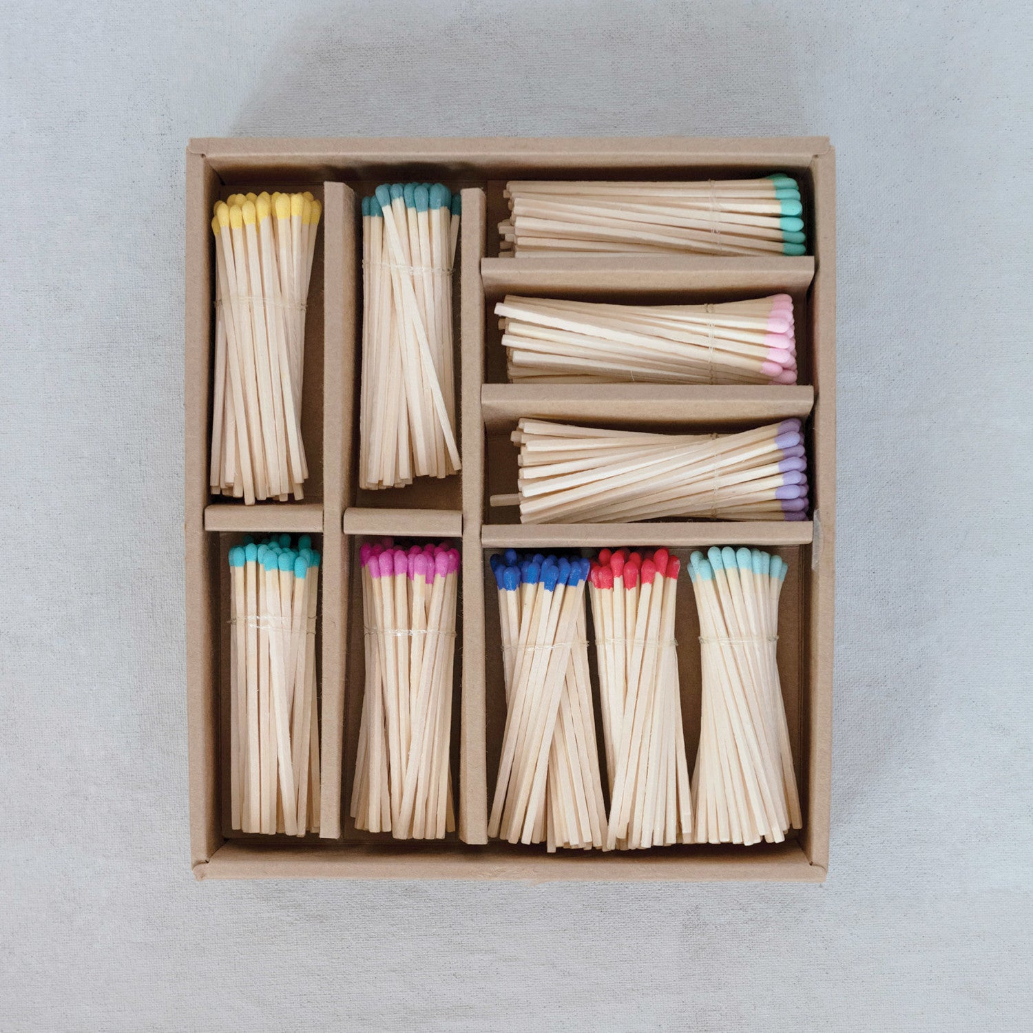 Multicolored Safety Matches in Box