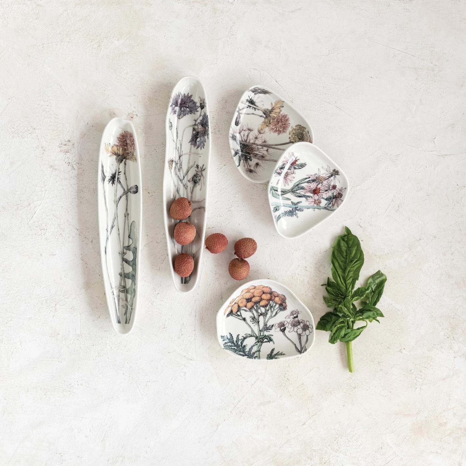 Floral Stoneware Dish