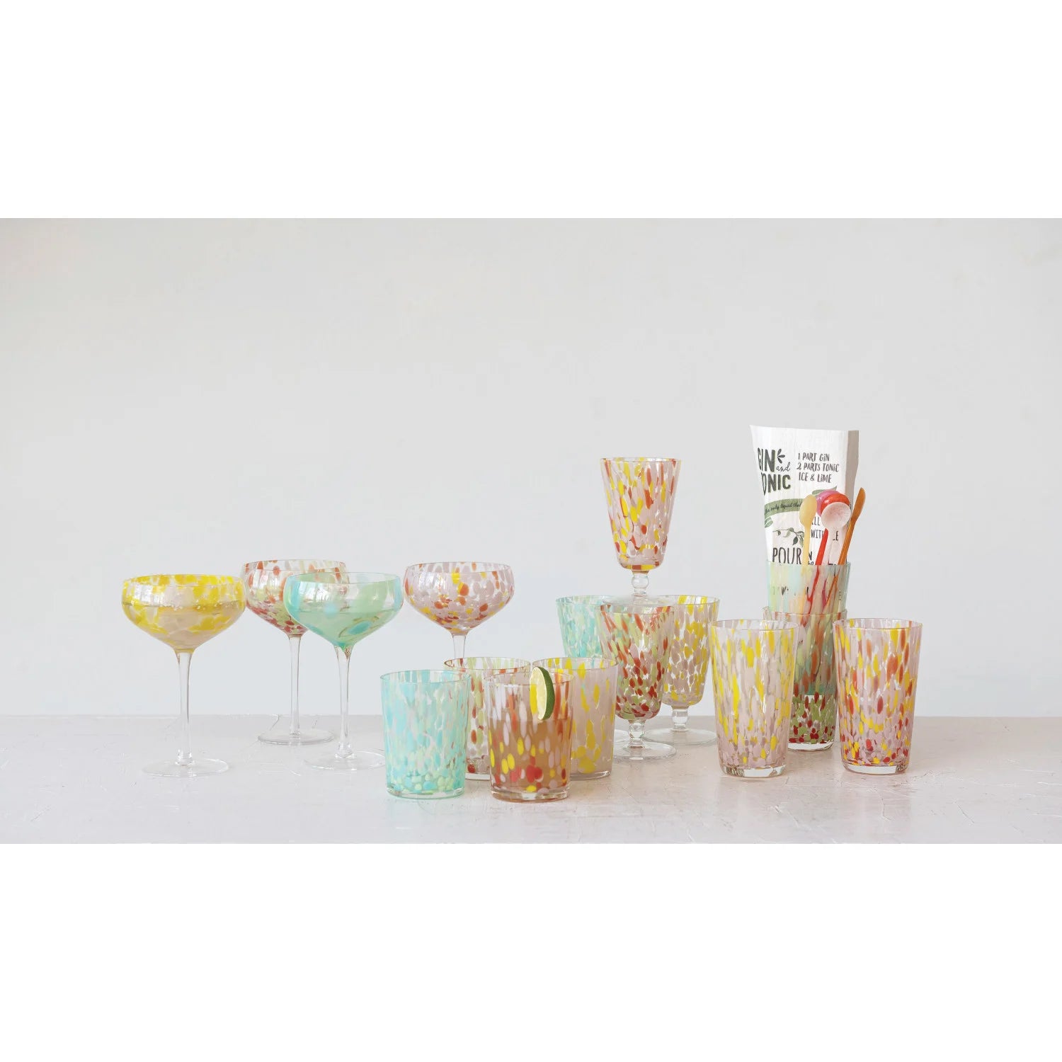 Stemmed Confetti Coupe Glass
