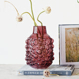 Glass Vase with Raised Dots