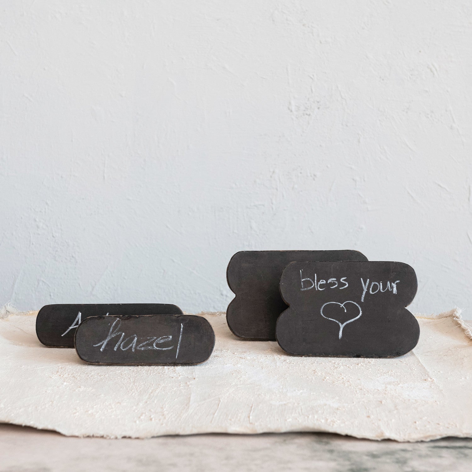 Found Wood Standing Chalkboard Sign