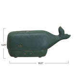 Stoneware Whale Shaped Oil Diffuser w/ Timer (Each One Will Vary)