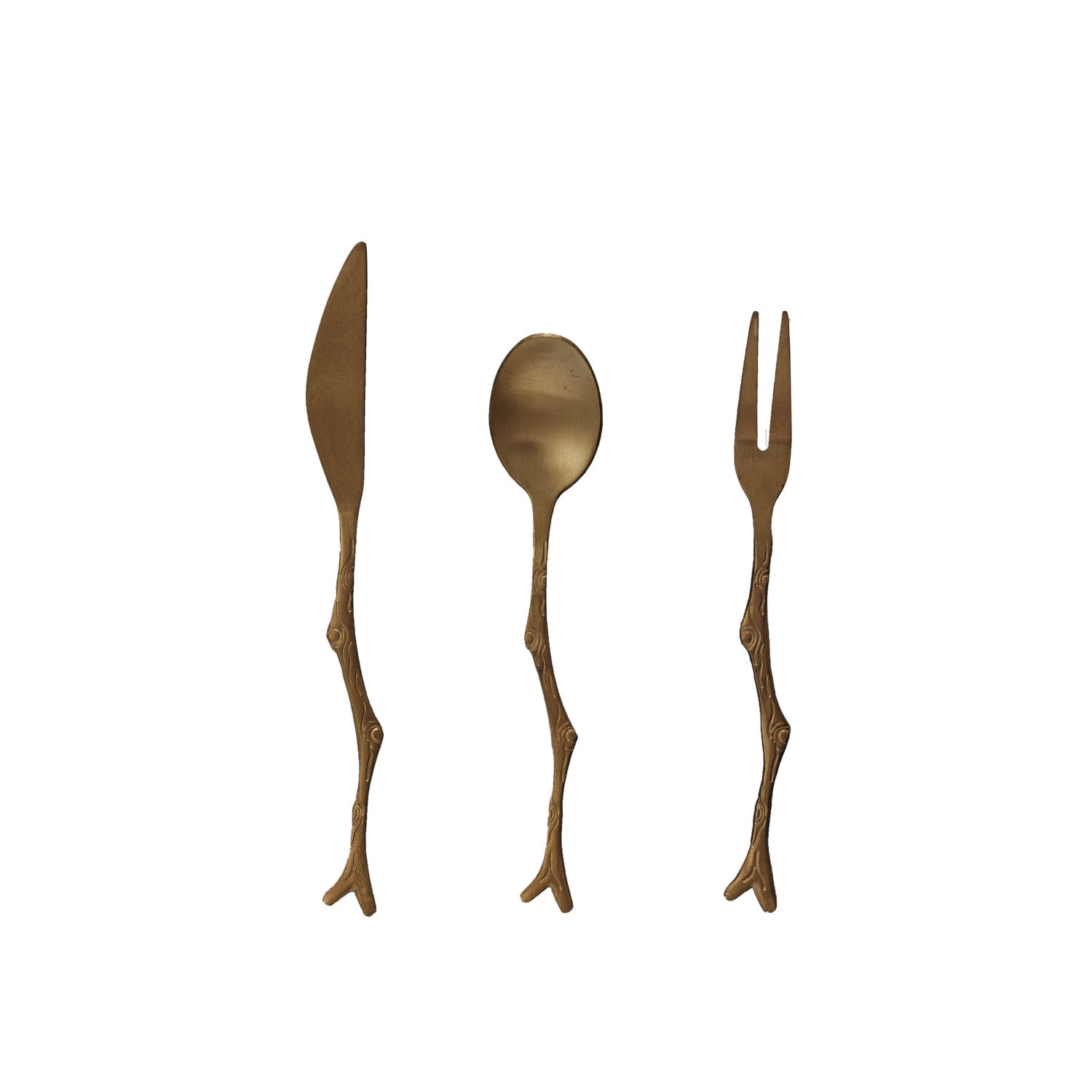 Appetizer Utensils with Twig Shaped Handles