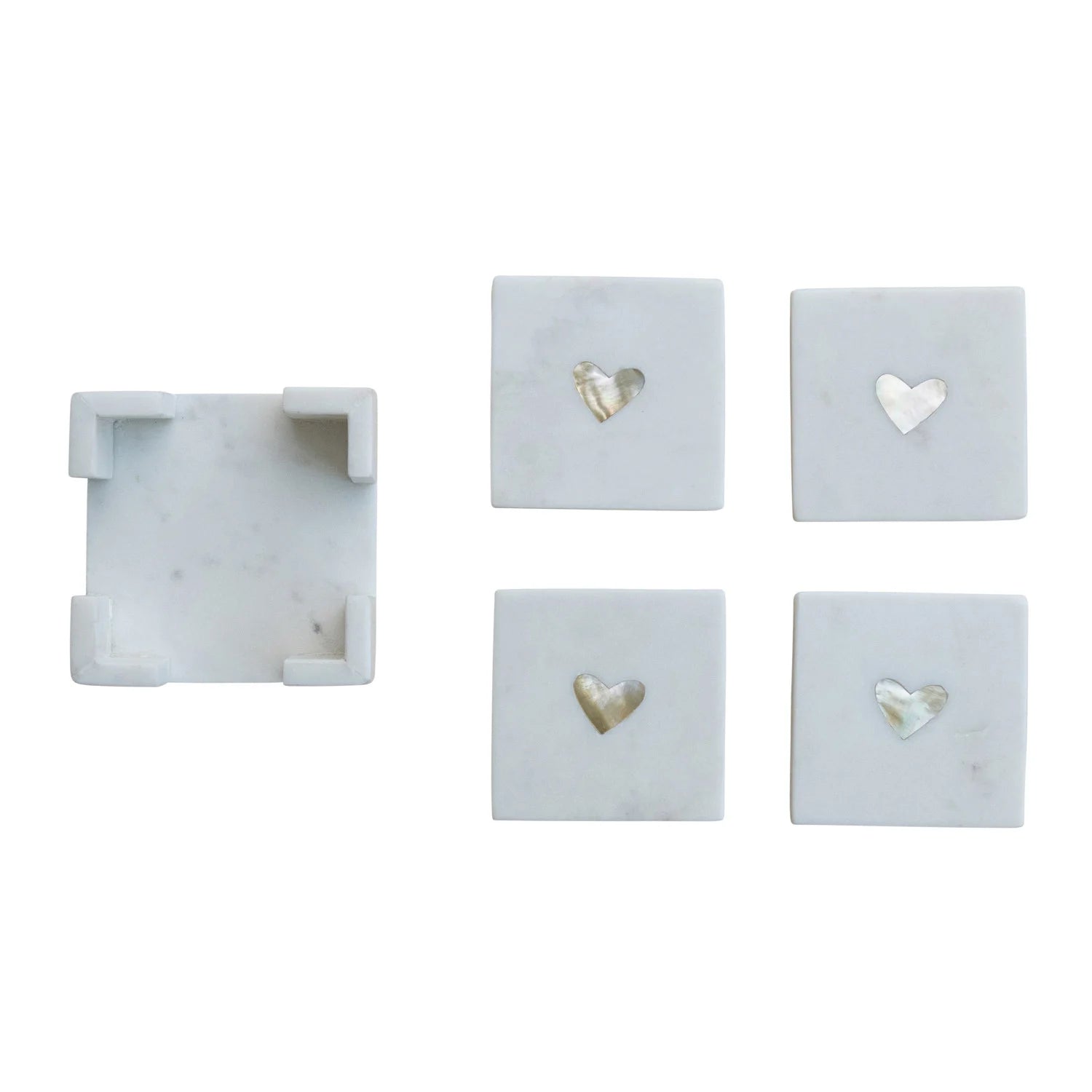 Marble Coasters with Mother of Pearl Inlay