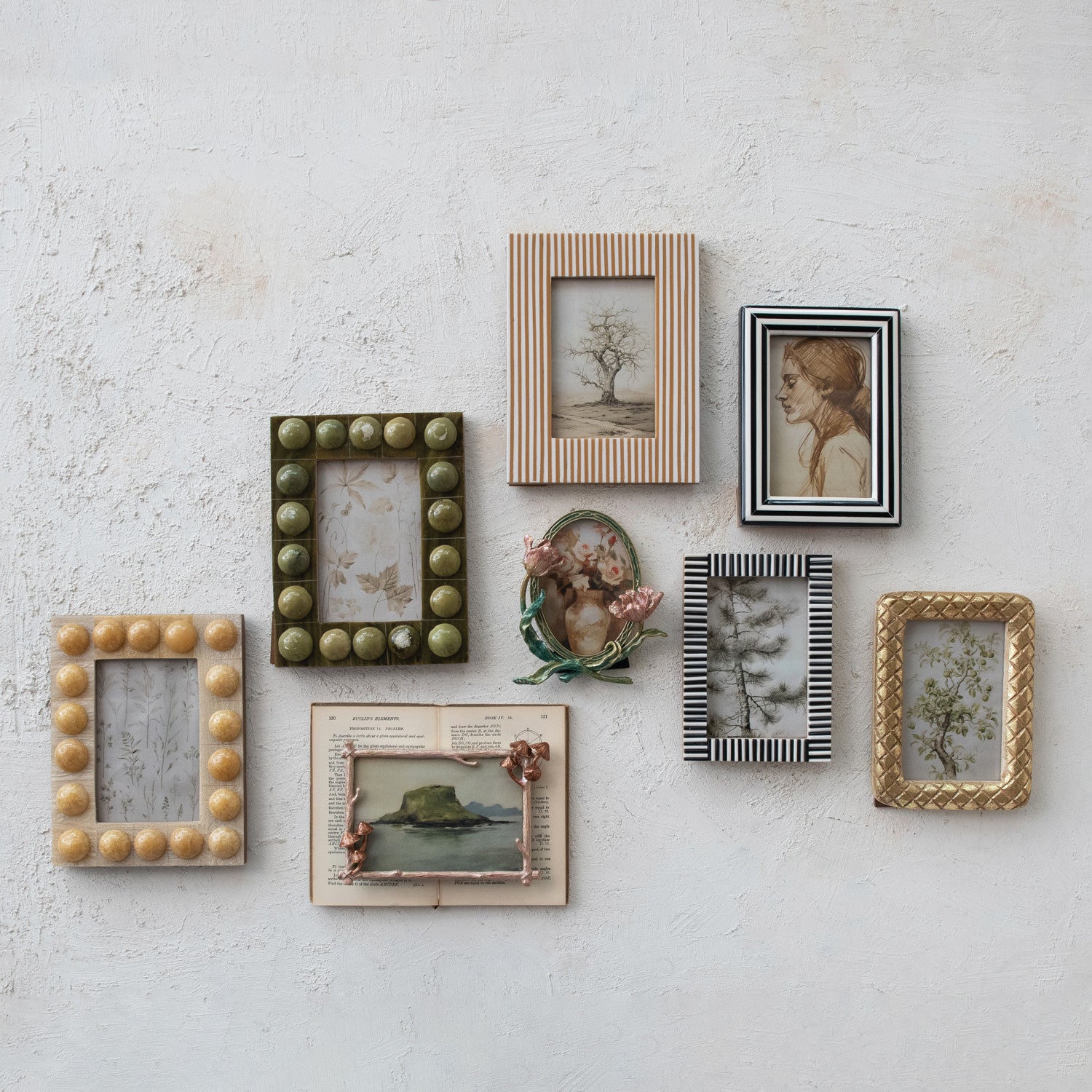 Green Marbled Bobbin Photo Frame
