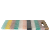Marbled Resin Striped Cheese/Serving Board with Handle