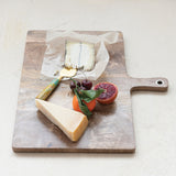 Mango Wood Cheese/Serving Board with Handle, Natural