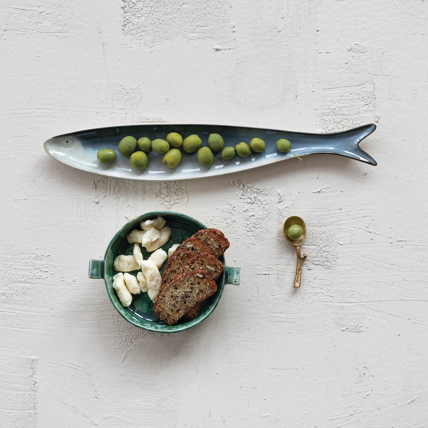 Brass Spoon with Twig Shaped Handle