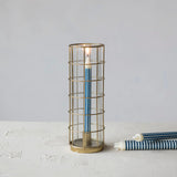 Metal Taper Holder in Metal Cage