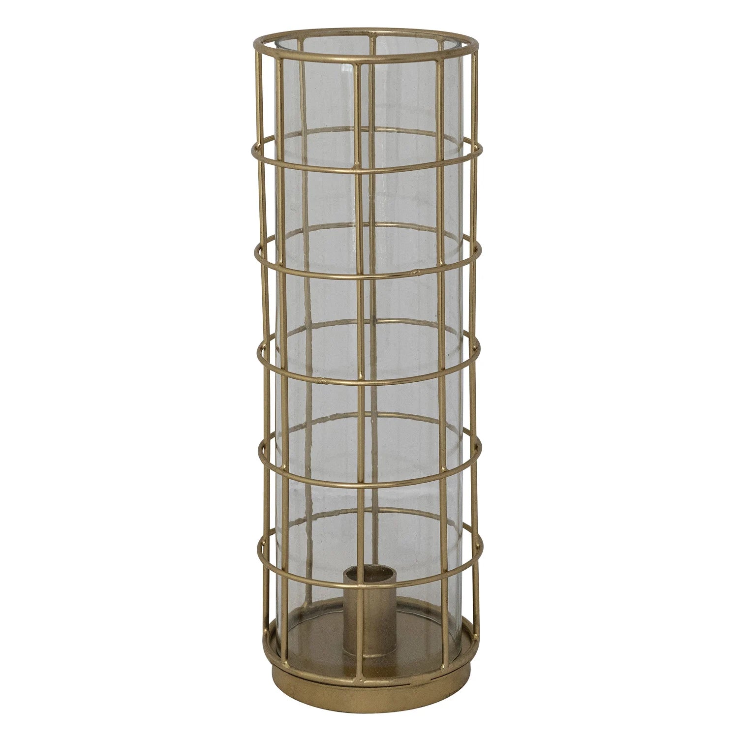 Metal Taper Holder in Metal Cage