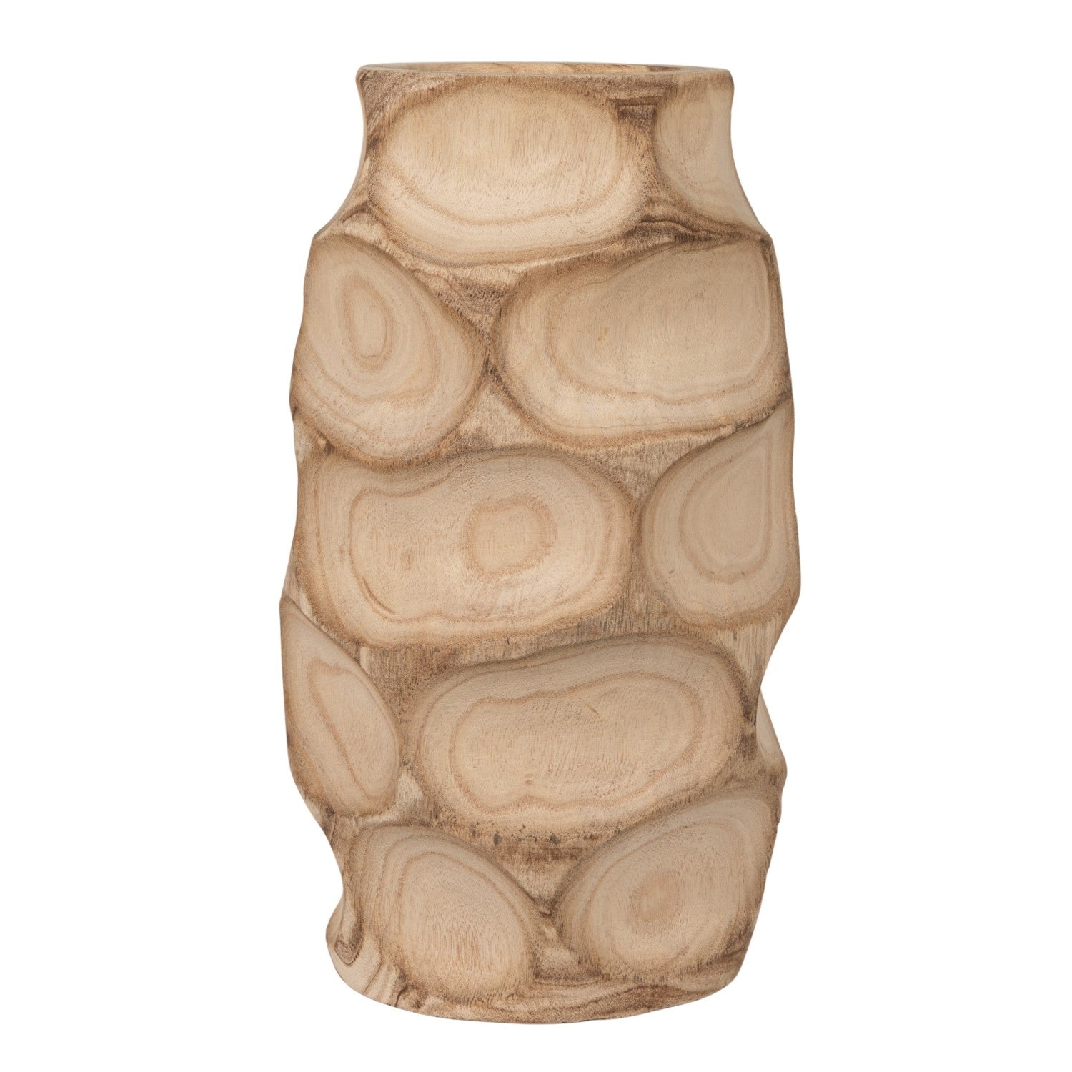 Decorative Carved Wood Vase