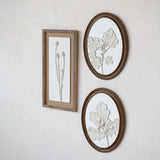 Oval Wood Framed Wall Decor