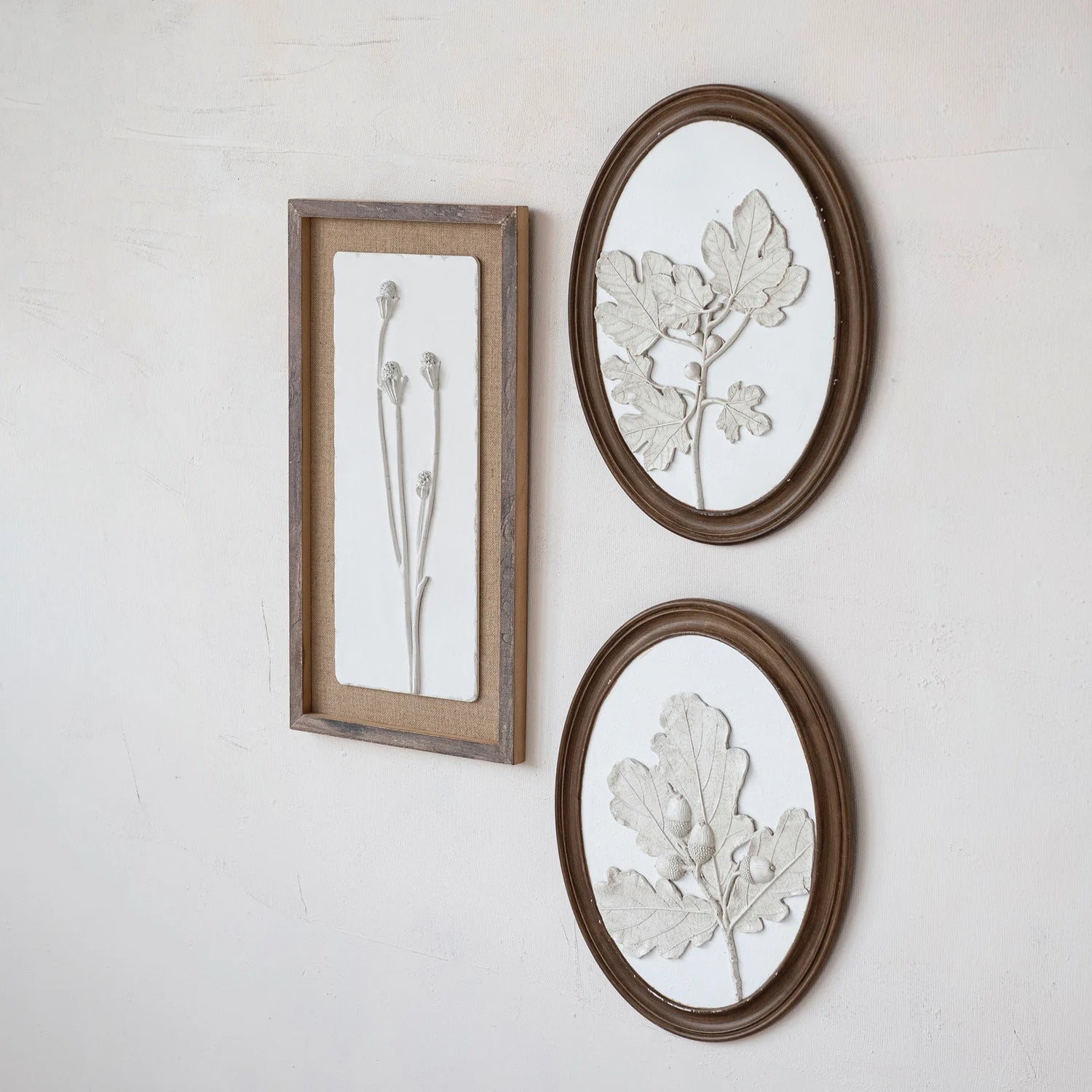 Oval Wood Framed Wall Decor