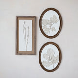 Oval Wood Framed Wall Decor