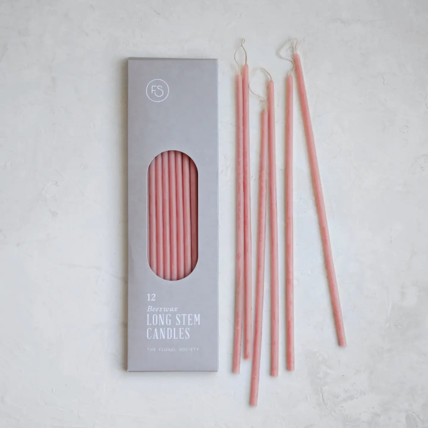 13.5" Beeswax Dipped Long Stem Candles