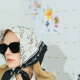 New York in Sketches Silk Scarf