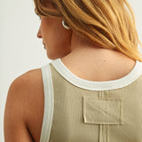 Contrasted Tank Top