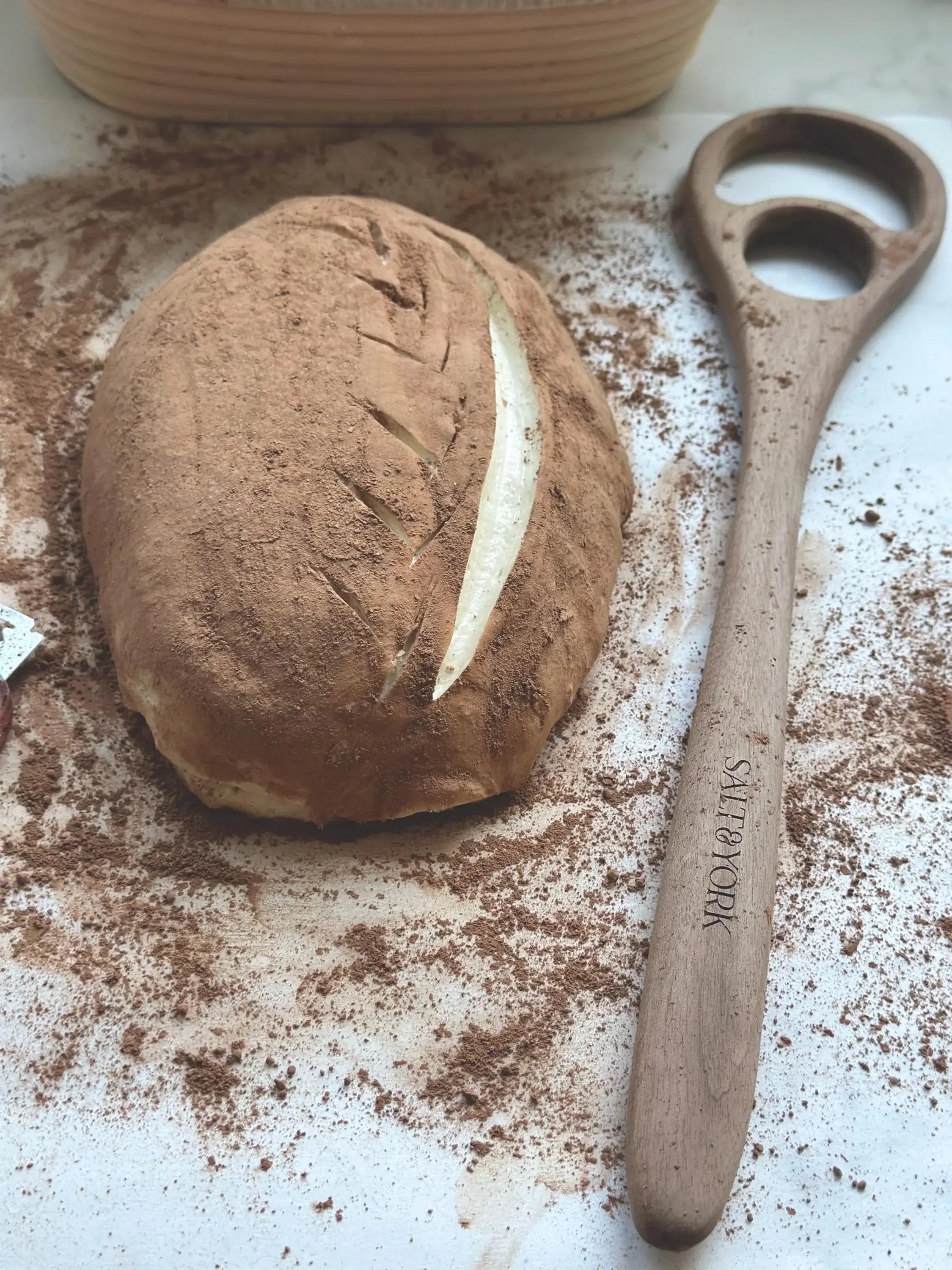 Walnut Wood Dough Hook or Dough Whisk