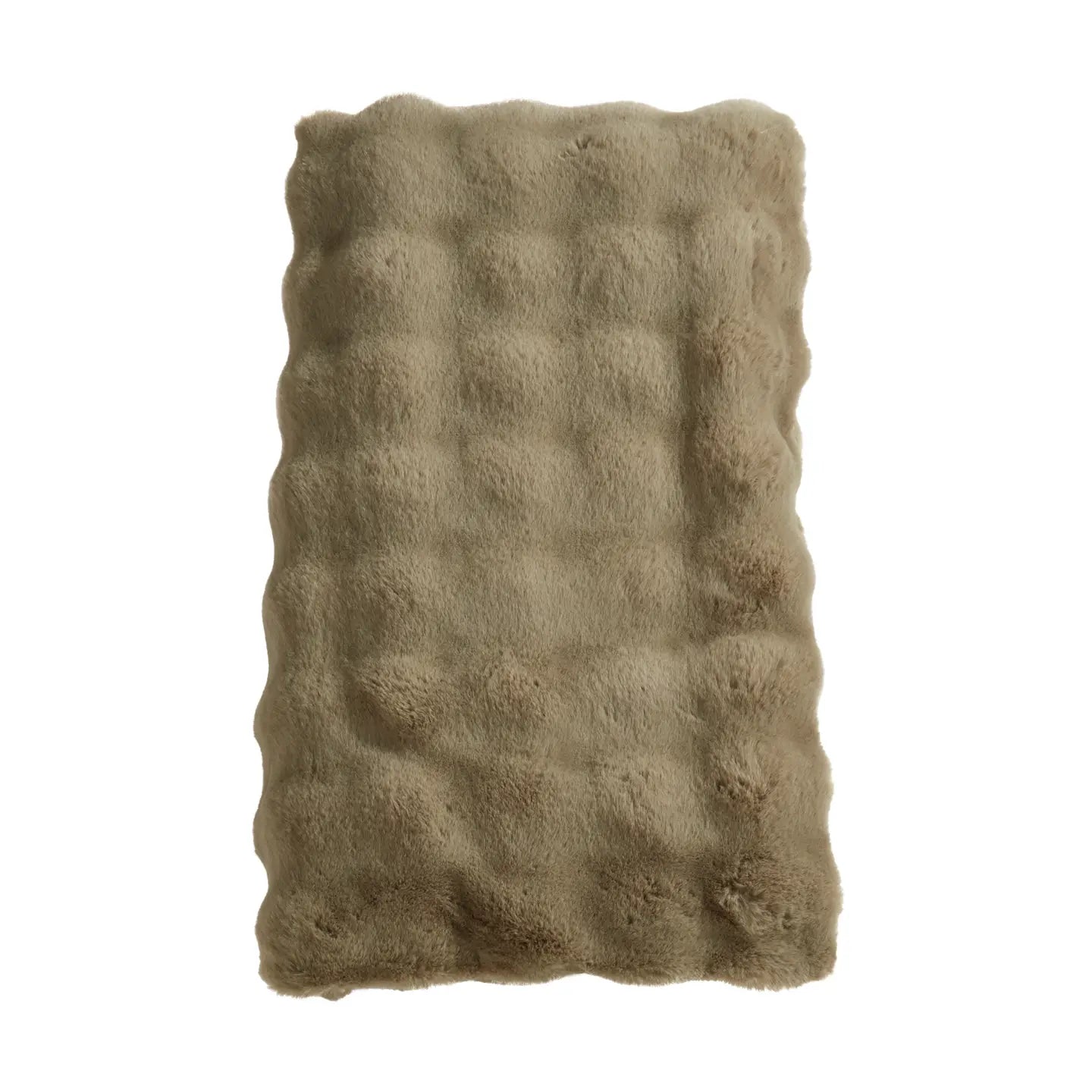 Soft Bubble Faux Fur Throw