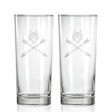 Wolf and Arrows High Ball Glass Set