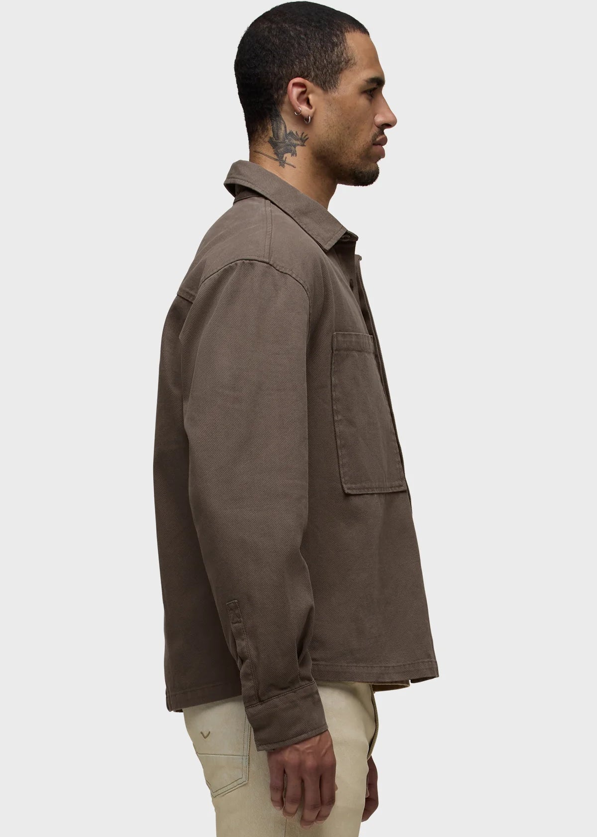 Relaxed Long Sleeve Overshirt