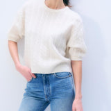 Cashmere Cable Short Sleeve Sweater