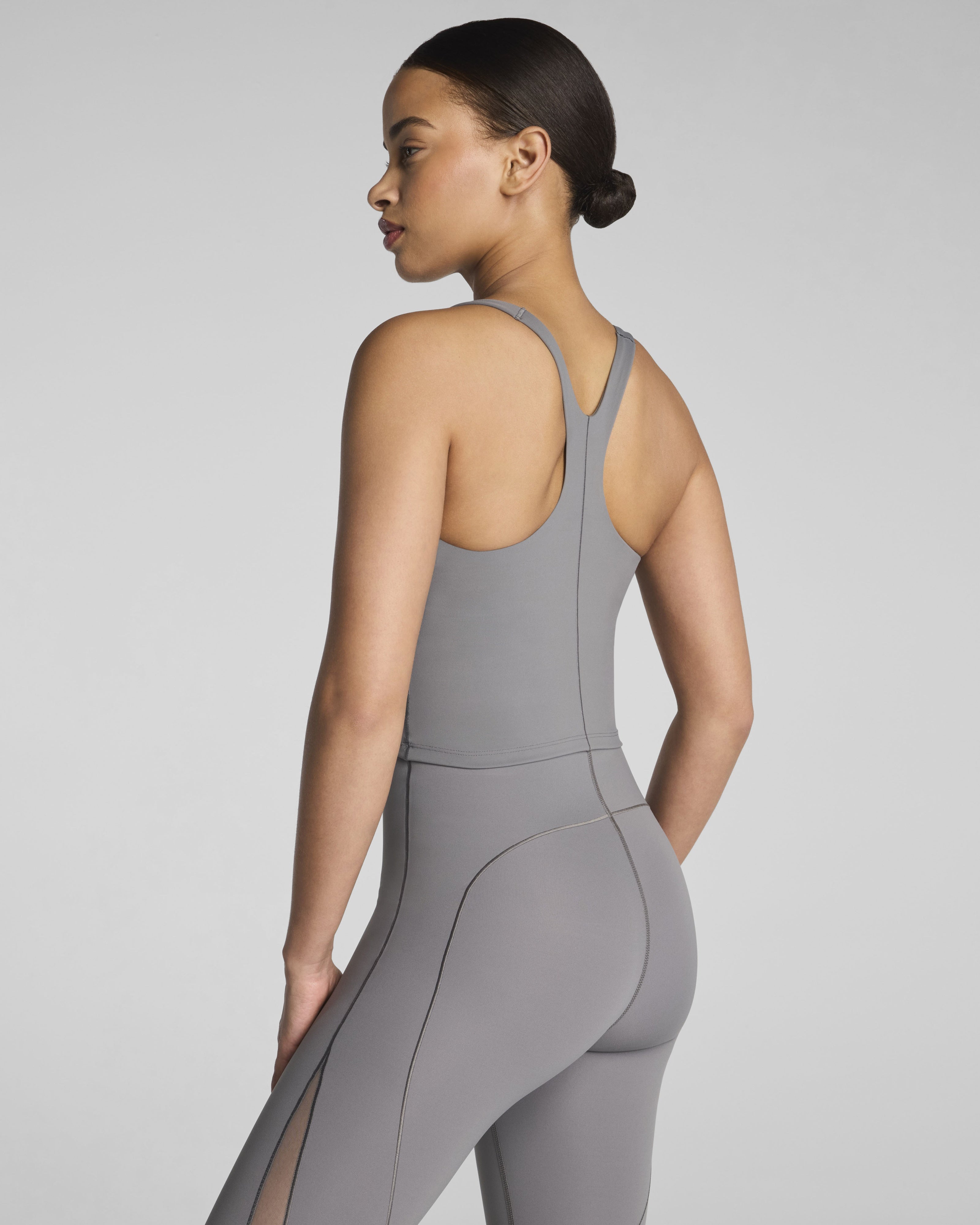 High Neck Cropped Tank With Flexform Cups