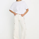 Good Waist Palazzo Ankle Eyelet Jeans