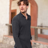 Long Sleeve Knit Polo