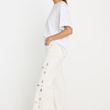 Good Waist Palazzo Ankle Eyelet Jeans