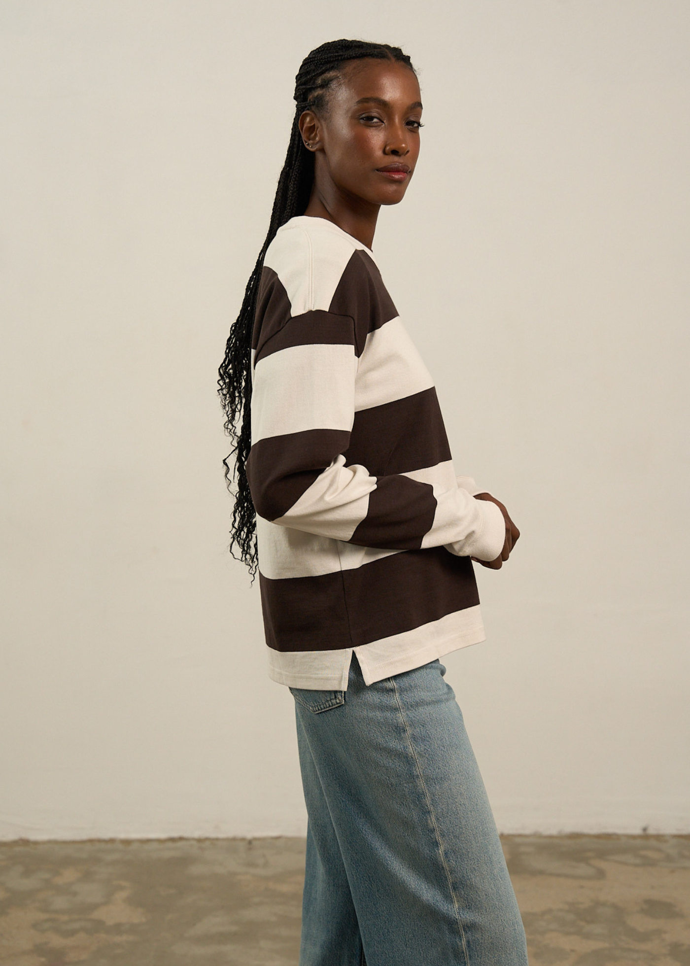 Beefy Stripe Cotton Pullover