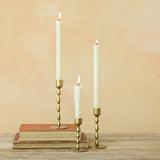 Hand-Forged Iron Taper Holders with Antique Brass Finish