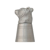 Cast Aluminum & Stainless Steel Bear Head Jigger