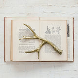 Cast Iron Antler, Distressed Gold Finish