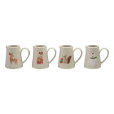 Stoneware Creamer with Holiday Animal