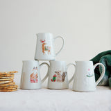 Stoneware Creamer with Holiday Animal